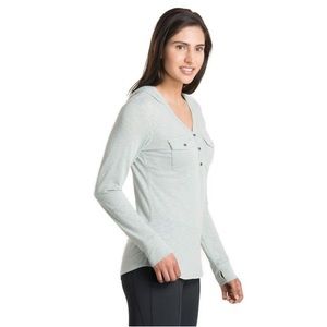 Kuhl Women’s Sora Everyday Henley Hoodie Shirt Size Large Style# 8297